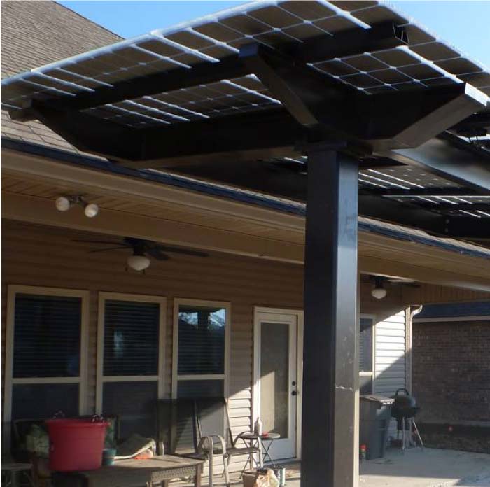 adu-building A well-designed, modern ADU in Fresno, CA, with a small outdoor patio, built to match the main house's style.