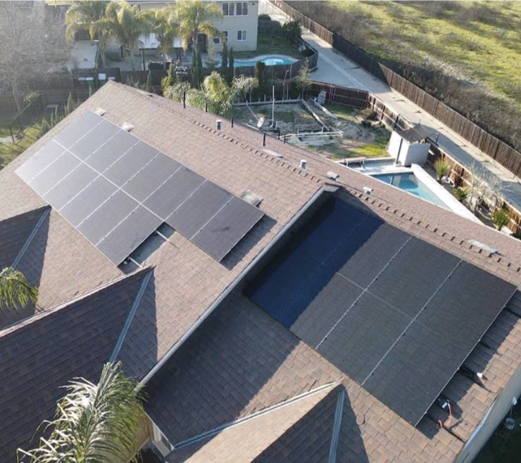 new solar panels installed on a hous ein porterville ca